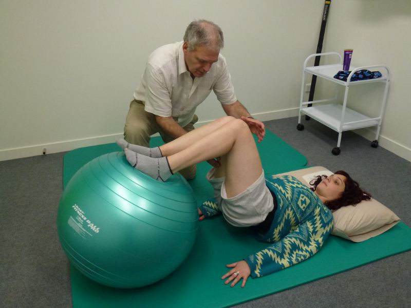 Strengthening exercises with a fitball