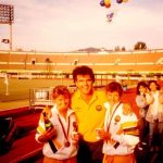 Ross Smith Debbie Bowman And Kim Small Celebrate their gold Medal